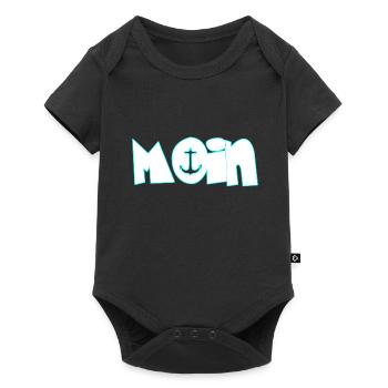 Moin - Baby Premium Kurzarmbody - Schwarz - Vorne