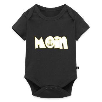 Moin - Baby Premium Kurzarmbody - Schwarz - Vorne