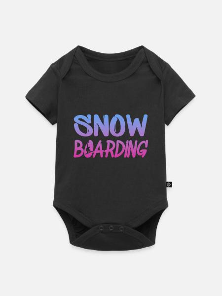 snowboarding boarden - Baby Premium Kurzarmbody - Schwarz
