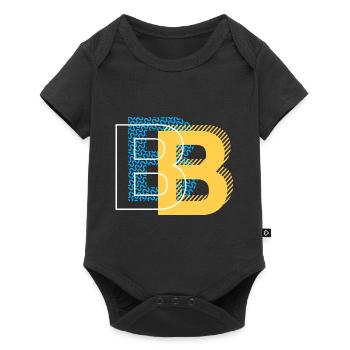 Anfangsbuchstabe B b - Baby Premium Kurzarmbody - Schwarz - Vorne
