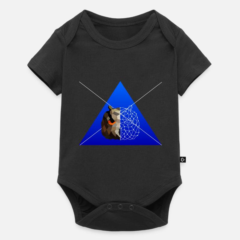 Eule - Baby Premium Kurzarmbody - Schwarz