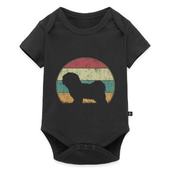 Havanese Dogs Dad Vintage Silhouette - Baby Premium short-sleeve bodysuit - black - Front