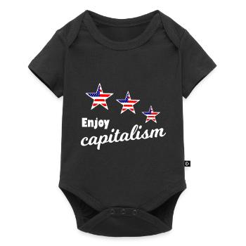 Enjoy capitalism - Baby Premium short-sleeve bodysuit - black - Front
