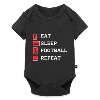 FOOTBALL REPEAT - Baby Premium short-sleeve bodysuit - black - Front