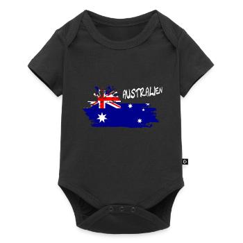 Australien Australia - Baby Premium Kurzarmbody - Schwarz - Vorne