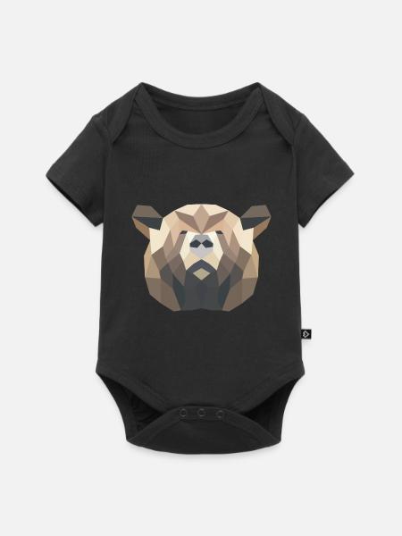 brown bear - Baby Premium short-sleeve bodysuit - black