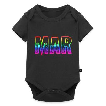 mar rs regenbogen - Baby Premium Kurzarmbody - Schwarz - Vorne