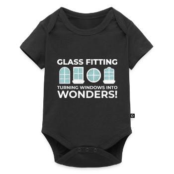 Glazier Window Glass Fitting Fitter Glasswork - Baby Premium short-sleeve bodysuit - black - Front