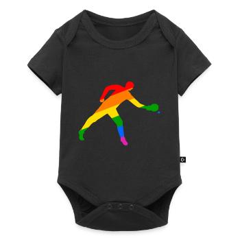Tennis de table coloré et dynamique - Body à manches courtes Premium Bébé - noir - Devant