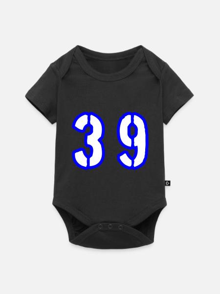39 Zahl Symbol - Baby Premium Kurzarmbody - Schwarz