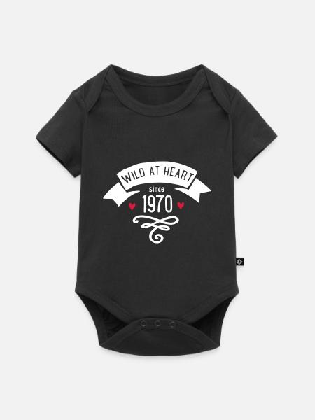1970 - Baby Premium Kurzarmbody - Schwarz