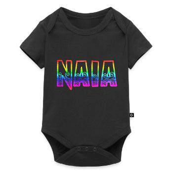 naia rs arc-en-ciel - Body à manches courtes Premium Bébé - noir - Devant