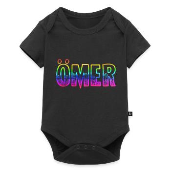 Ömer RS Arc-en-ciel - Body à manches courtes Premium Bébé - noir - Devant