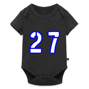 27 Symbole numérique - Body à manches courtes Premium Bébé - noir - Devant