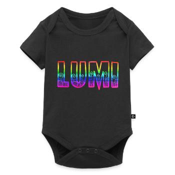 lumi rs arc-en-ciel - Body à manches courtes Premium Bébé - noir - Devant