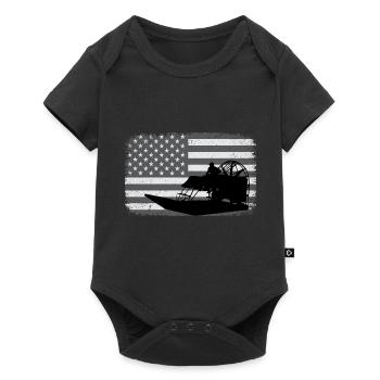 Drapeau américain USA Airboat Fanboat Airboating - Body à manches courtes Premium Bébé - noir - Devant