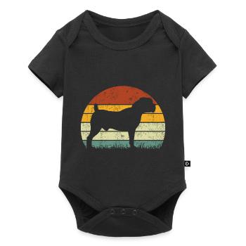 Sud-Africain Boerboel Dog Vintage Retro - Body à manches courtes Premium Bébé - noir - Devant