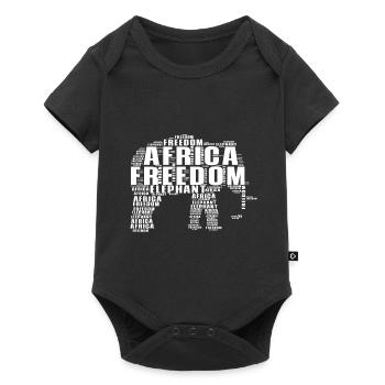 Elephant Family Mama Baby Africa - Baby Premium short-sleeve bodysuit - black - Front