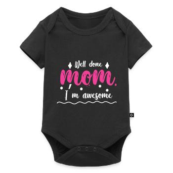 Mom Mother's Day Gift Idea Pregnant - Baby Premium short-sleeve bodysuit - black - Front