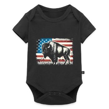 American Bison - Baby Premium short-sleeve bodysuit - black - Front