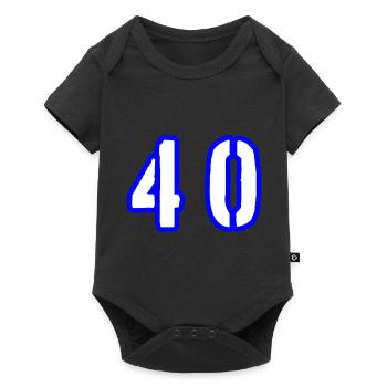 40 Zahl Symbol - Baby Premium Kurzarmbody - Schwarz - Vorne