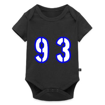 93 Zahl Symbol - Baby Premium Kurzarmbody - Schwarz - Vorne
