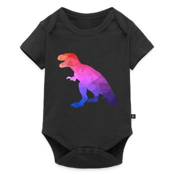 Geometric Animal Geometric Dino Dinosaur - Baby Premium short-sleeve bodysuit - black - Front