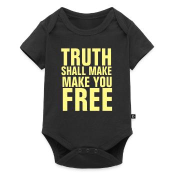 La vérité vous libérera - Citations chrétiennes - Body à manches courtes Premium Bébé - noir - Devant