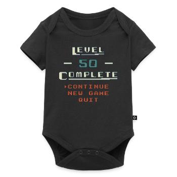 Level Complete continue Game gift idea - Baby Premium short-sleeve bodysuit - black - Front