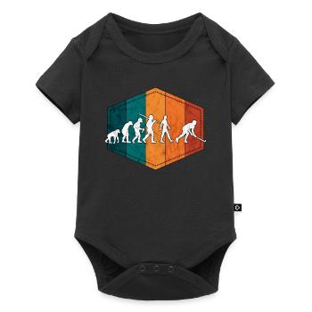 Hockey Evolution Feldhockey retro - Baby Premium Kurzarmbody - Schwarz - Vorne