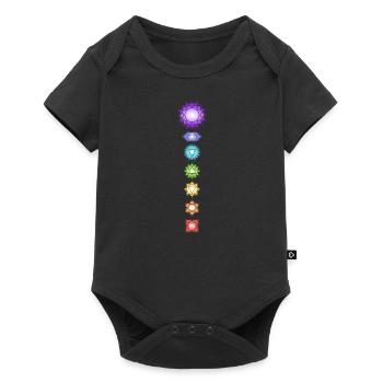 Yoga Meditation Spiritual Body Energy Chakras - Baby Premium short-sleeve bodysuit - black - Front