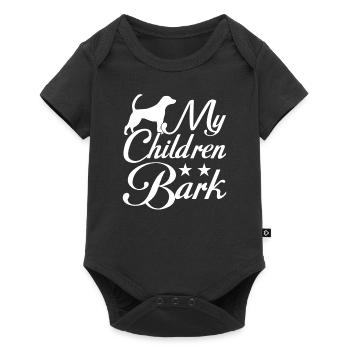 My kids bark - Baby Premium short-sleeve bodysuit - black - Front