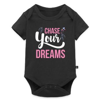 Live your dreams Unicorn - Baby Premium short-sleeve bodysuit - black - Front