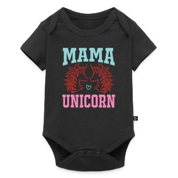 Mama Einhorn Licorne - Body à manches courtes Premium Bébé - noir - Devant