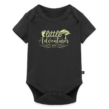 Little Adventurer Hiking - Baby Premium short-sleeve bodysuit - black - Front