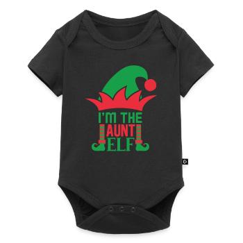 Je suis la tante Elfe Modèle norvégien - Body à manches courtes Premium Bébé - noir - Devant