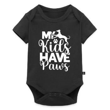My children have paws - Baby Premium short-sleeve bodysuit - black - Front