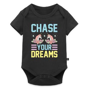 Live your dreams Unicorn - Baby Premium short-sleeve bodysuit - black - Front