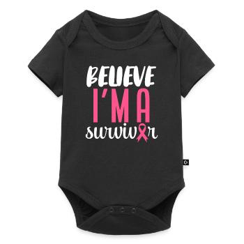 Croyez que je suis un survivant - Body à manches courtes Premium Bébé - noir - Devant