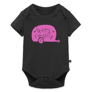 Camping Camper Nature dicton drôle - Body à manches courtes Premium Bébé - noir - Devant
