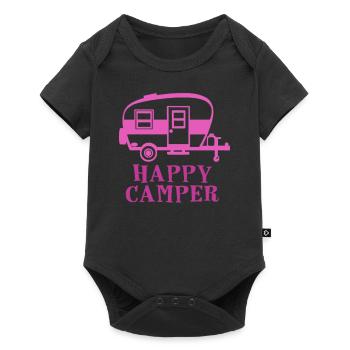 Chemise de randonnée Happy Camper - Body à manches courtes Premium Bébé - noir - Devant