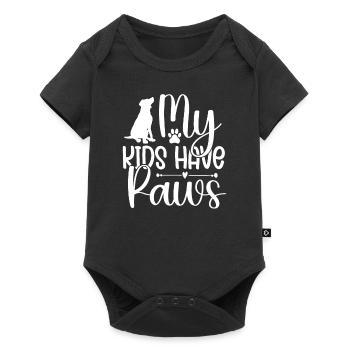 My children have paws - Baby Premium short-sleeve bodysuit - black - Front
