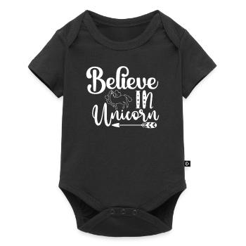 Croyance en la licorne Licorne - Body à manches courtes Premium Bébé - noir - Devant