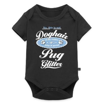 Carlin à paillettes pour chien - Body à manches courtes Premium Bébé - noir - Devant