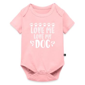 Aime-moi Aime mon chien - Body à manches courtes Premium Bébé - rose - Devant