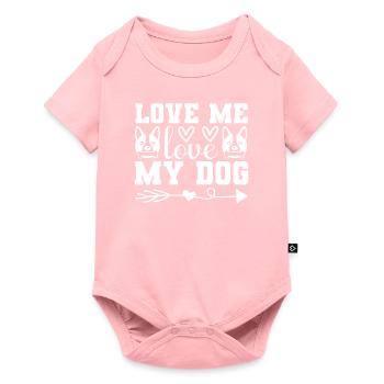 Aime-moi aime mon chien - Body à manches courtes Premium Bébé - rose - Devant