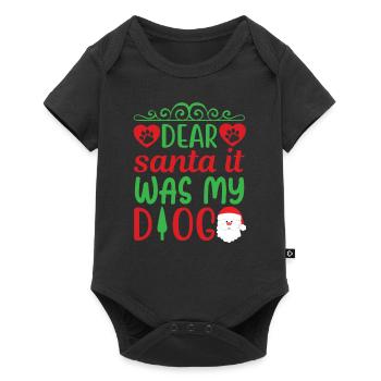 Dear Santa Claus, it was my dog - Baby Premium short-sleeve bodysuit - black - Front