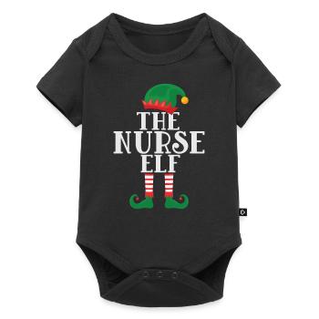 Je suis l’elfe infirmière - Body à manches courtes Premium Bébé - noir - Devant