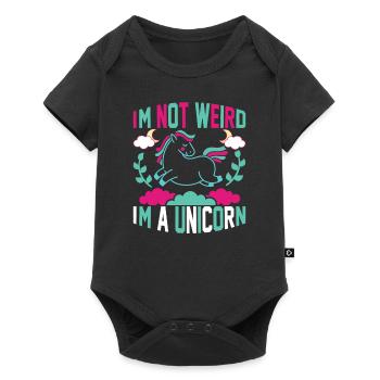 I'm not weird, I'm a unicorn unicorn - Baby Premium short-sleeve bodysuit - black - Front
