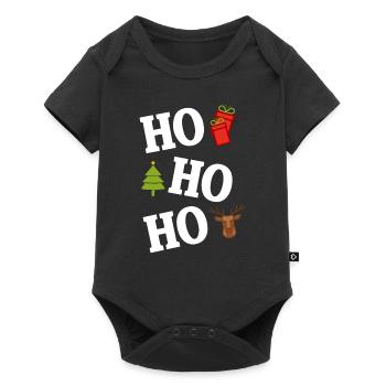 Ho ho ho Ugly Christmas Sweater - Baby Premium Kurzarmbody - Schwarz - Vorne